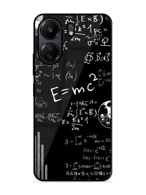 E=Mc2 Mass?Energy Equivalence Glossy Metal Phone Cover for Poco C65 Zapvi