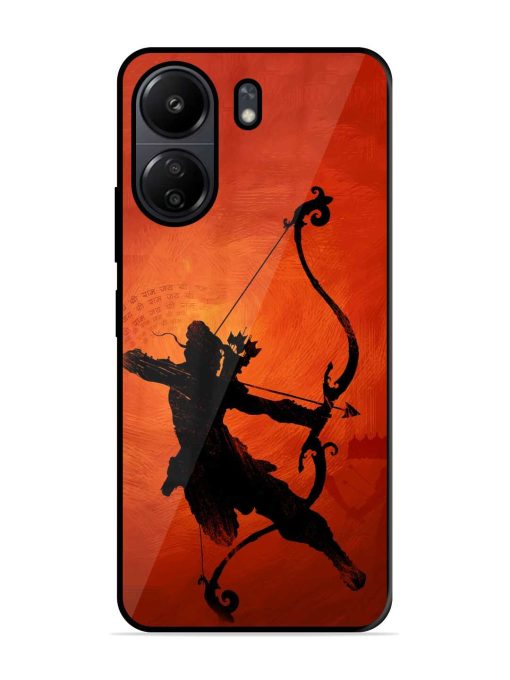 Illustration Lord Rama Glossy Metal Phone Cover for Poco C65 Zapvi