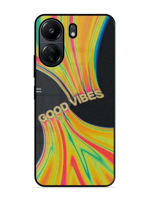 Good Vibes Glossy Metal Phone Cover for Poco C65