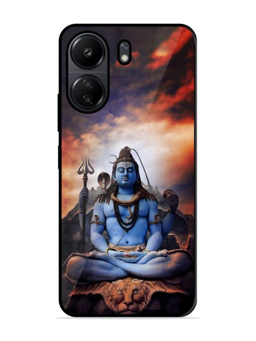 Jai Jai Shiv Glossy Metal Phone Cover for Poco C65 Zapvi