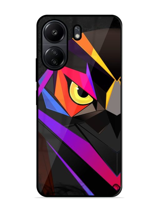 Wpap Owl Glossy Metal Phone Cover for Poco C65 Zapvi