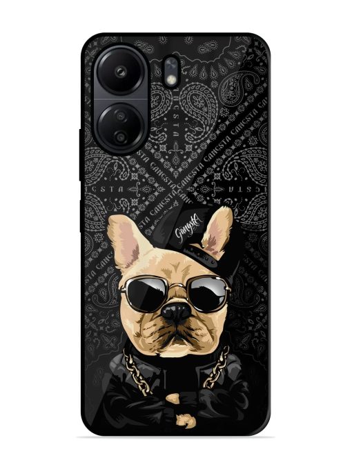 Gangsta Cool Sunmetales Dog Glossy Metal Phone Cover for Poco C65 Zapvi