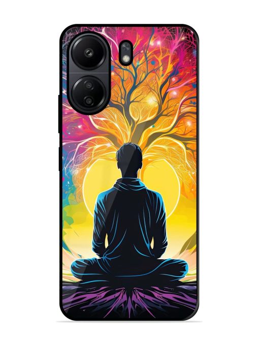 Mind Colourful Glossy Metal Phone Cover for Poco C65