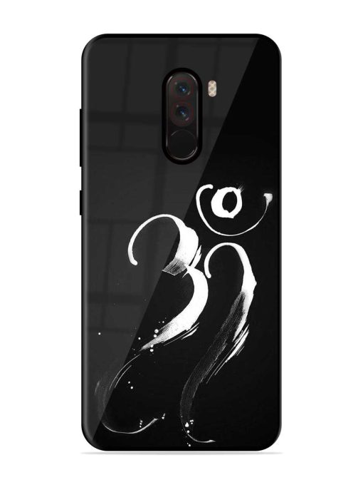 Om Logo Glossy Metal Phone Cover for Poco F1