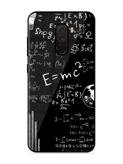 E=Mc2 Mass?Energy Equivalence Glossy Metal Phone Cover for Poco F1