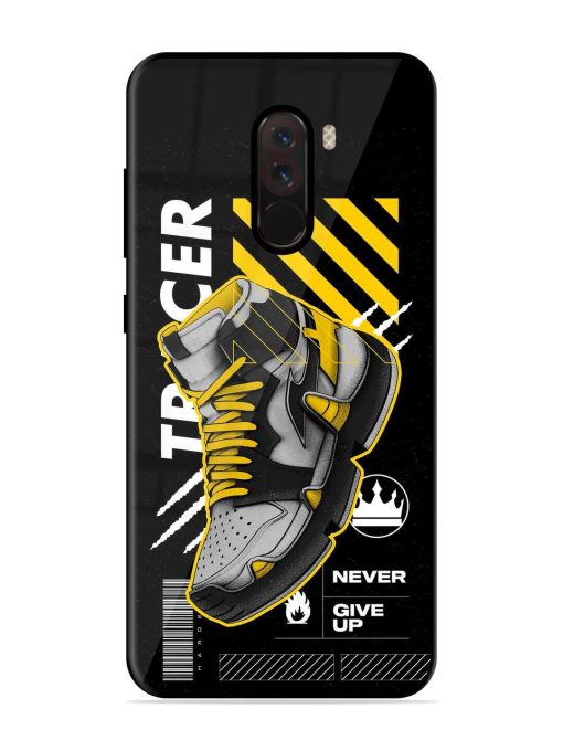 Shoe Background Glossy Metal Phone Cover for Poco F1 Zapvi