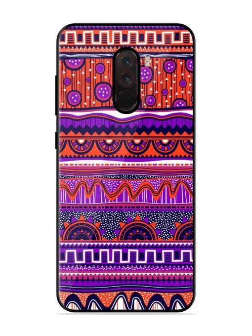 Ethnic Seamless Pattern Glossy Metal TPU Phone Cover for Poco F1