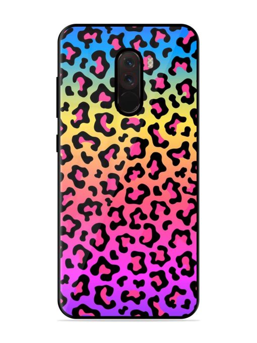 Neon Rainbow Colored Glossy Metal Phone Cover for Poco F1 Zapvi