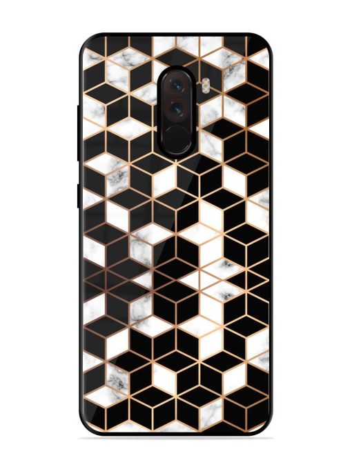 Vector Marble Texture Glossy Metal Phone Cover for Poco F1