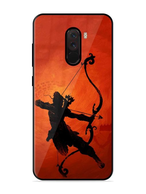 Illustration Lord Rama Glossy Metal Phone Cover for Poco F1 Zapvi