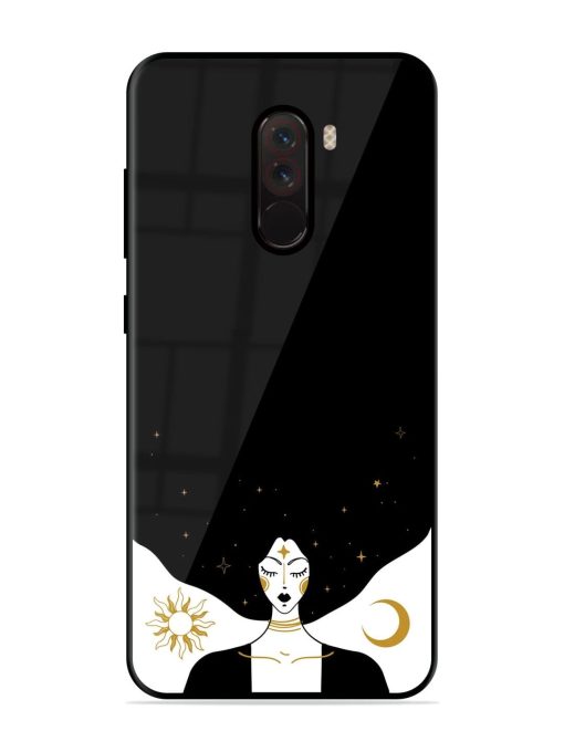 Mystical Vector Vintage Glossy Metal TPU Phone Cover for Poco F1