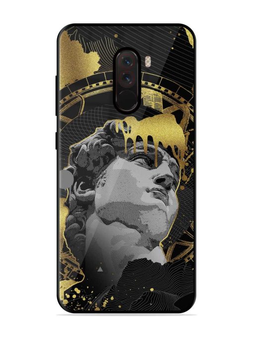 Roman Face Glossy Metal Phone Cover for Poco F1