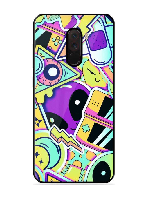 Scratch Art Glossy Metal Phone Cover for Poco F1 Zapvi