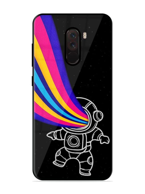 Astronaut Glossy Metal TPU Phone Cover for Poco F1 Zapvi