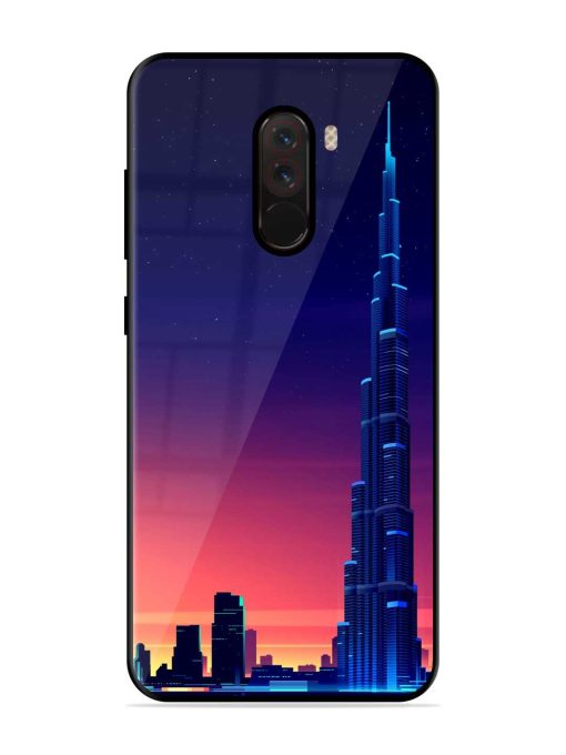 Burj Khalifa Abstract Glossy Metal Phone Cover for Poco F1