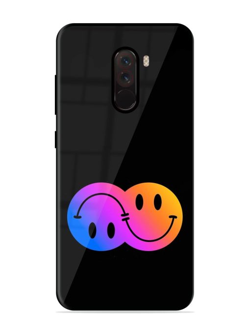 Gradient Smile Art Glossy Metal TPU Phone Cover for Poco F1 Zapvi