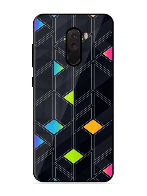 Abstract Mosaic Seamless Glossy Metal Phone Cover for Poco F1 Zapvi