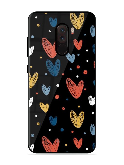 Happy Valentines Day Glossy Metal TPU Phone Cover for Poco F1 Zapvi