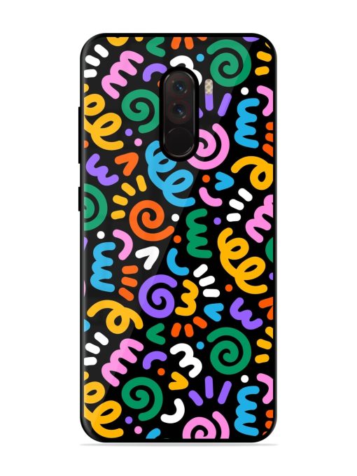 Colorful Seamless Vector Glossy Metal Phone Cover for Poco F1 Zapvi