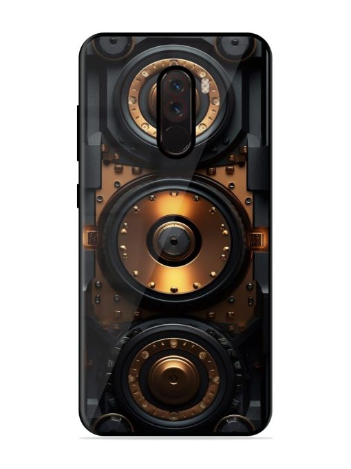 Sound Box Glossy Metal Phone Cover for Poco F1