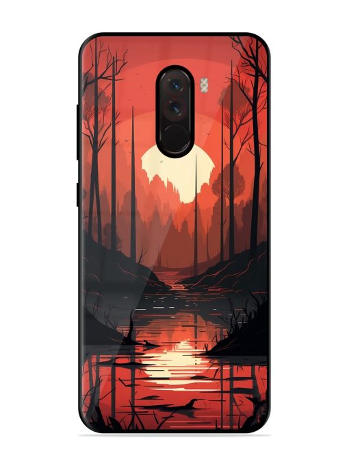 Natural Landscape Glossy Metal Phone Cover for Poco F1 Zapvi