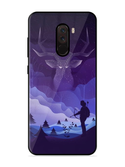 Deer Forest River Glossy Metal Phone Cover for Poco F1 Zapvi