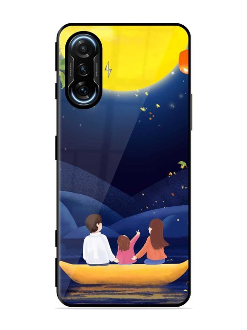 Happy Family And Beautiful View Glossy Metal Phone Cover for Poco F3 Gt (5G) Zapvi