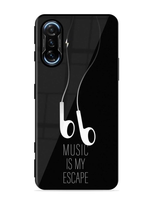 Music Is My Escape Glossy Metal Phone Cover for Poco F3 Gt (5G)