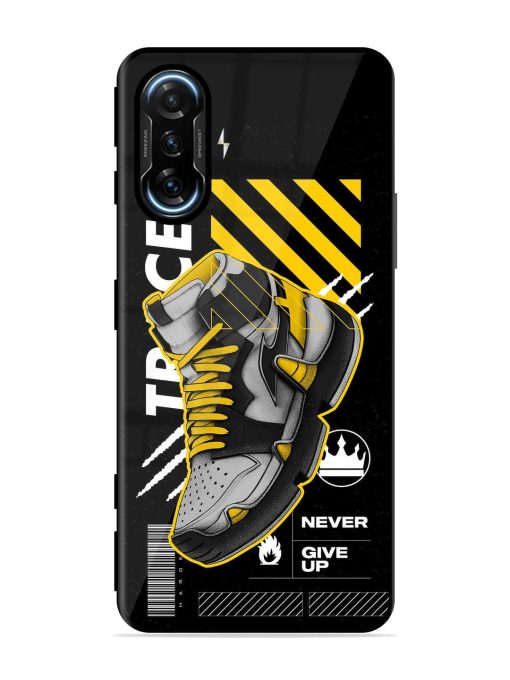 Shoe Background Glossy Metal Phone Cover for Poco F3 Gt (5G)