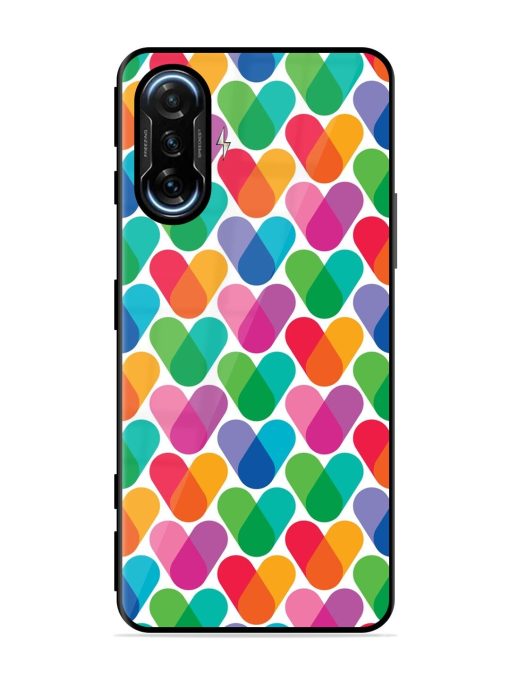 Overlapping Colors Colorful Glossy Metal TPU Phone Cover for Poco F3 Gt (5G) Zapvi