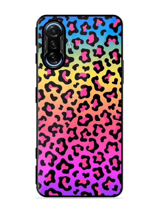 Neon Rainbow Colored Glossy Metal Phone Cover for Poco F3 Gt (5G) Zapvi