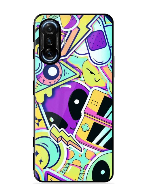 Scratch Art Glossy Metal Phone Cover for Poco F3 Gt (5G) Zapvi