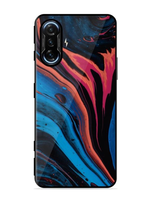 Liquefied Art Glossy Metal TPU Phone Cover for Poco F3 Gt (5G) Zapvi