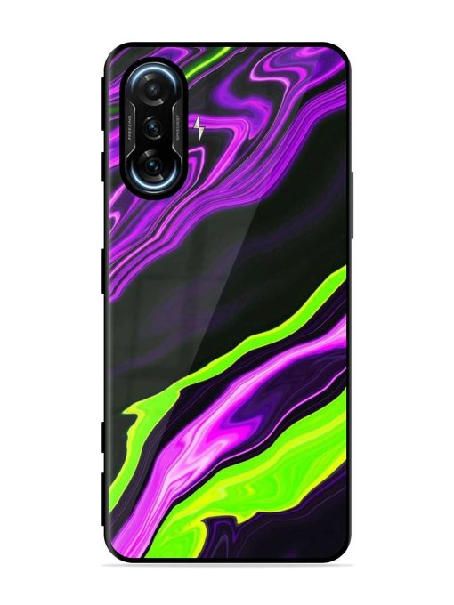 Bright Fluid Violet Glossy Metal Phone Cover for Poco F3 Gt (5G) Zapvi