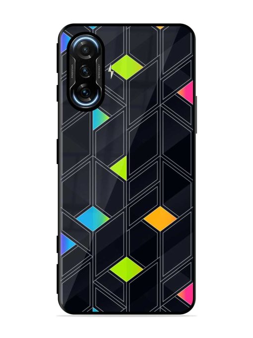 Abstract Mosaic Seamless Glossy Metal Phone Cover for Poco F3 Gt (5G) Zapvi