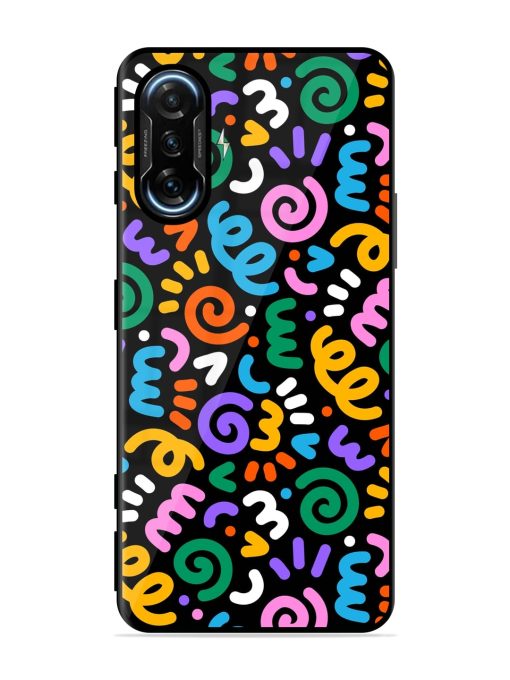 Colorful Seamless Vector Glossy Metal Phone Cover for Poco F3 Gt (5G) Zapvi