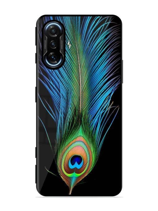 Peacock Feather Glossy Metal TPU Phone Cover for Poco F3 Gt (5G) Zapvi