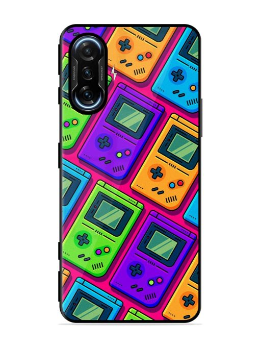 Game Seamless Pattern Glossy Metal Phone Cover for Poco F3 Gt (5G) Zapvi