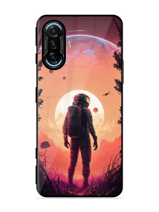 Red Sky At Morning Glossy Metal Phone Cover for Poco F3 Gt (5G)