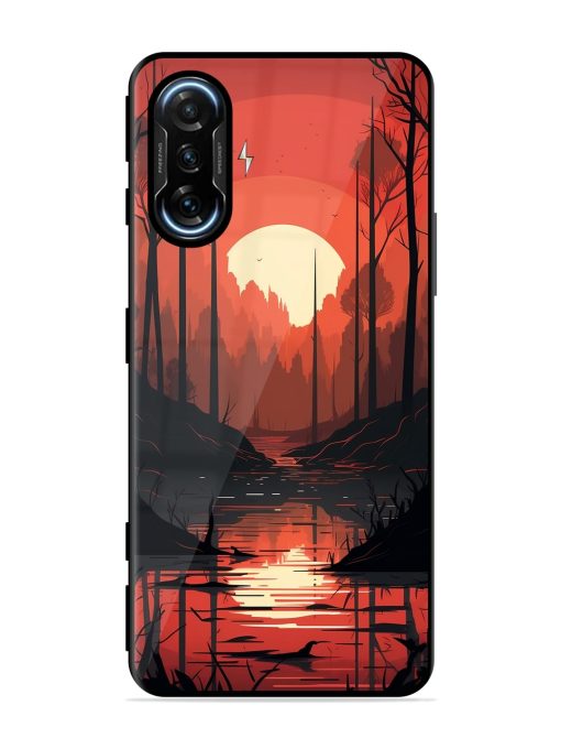 Natural Landscape Glossy Metal Phone Cover for Poco F3 Gt (5G) Zapvi