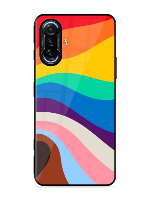 Minimal Pride Art Glossy Metal Phone Cover for Poco F3 Gt (5G) Zapvi