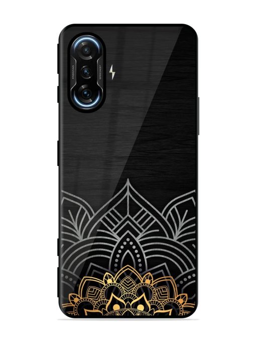 Decorative Golden Pattern Glossy Metal Phone Cover for Poco F3 Gt (5G) Zapvi