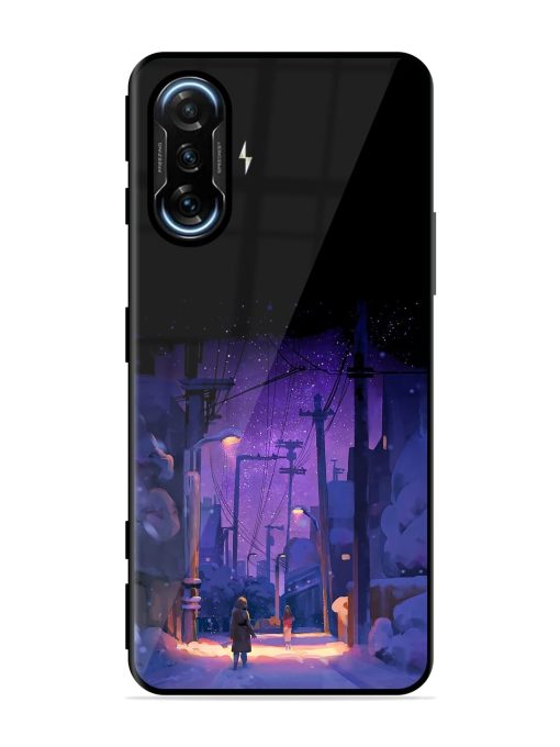 Winter Anime Art Glossy Metal Phone Cover for Poco F3 Gt (5G) Zapvi