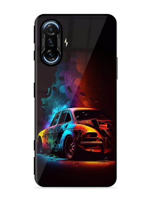 High Classic Car Art Glossy Metal Phone Cover for Poco F3 Gt (5G)