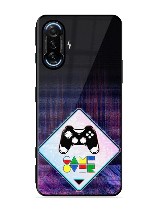 Game Over Glossy Metal Phone Cover for Poco F3 Gt (5G) Zapvi