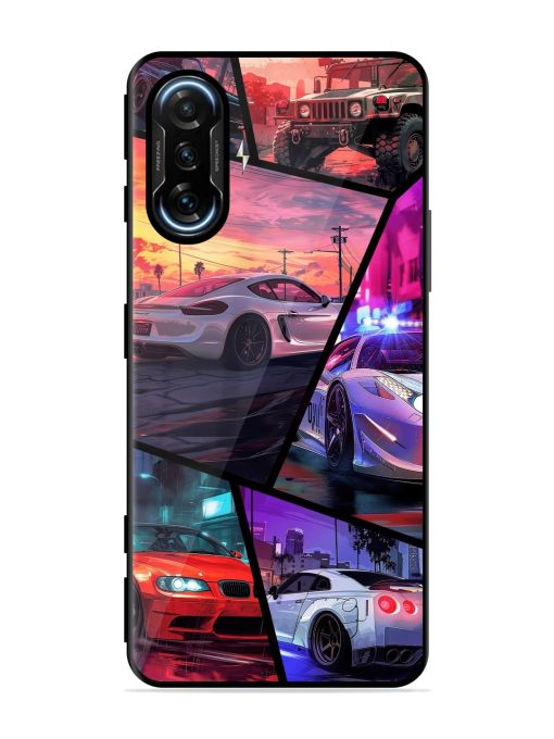 Ride In Pixels Glossy Metal Phone Cover for Poco F3 Gt (5G) Zapvi