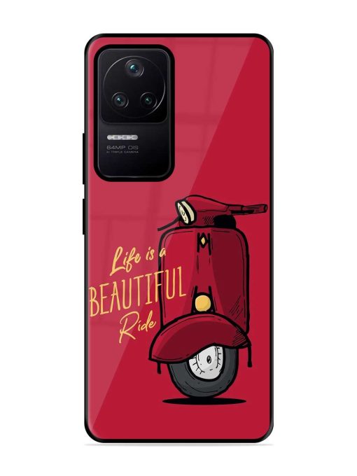 Life Is Beautiful Rides Glossy Metal Phone Cover for Poco F4 (5G) Zapvi