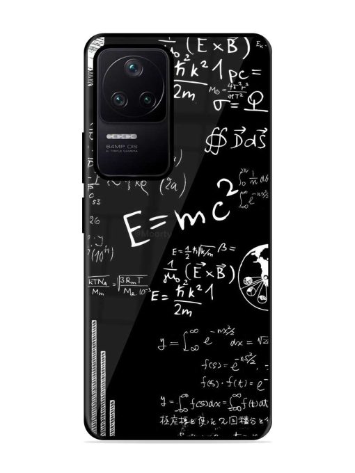 E=Mc2 Mass?Energy Equivalence Glossy Metal Phone Cover for Poco F4 (5G) Zapvi