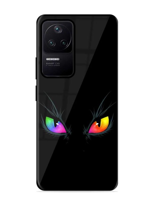 Cat Eyes Glossy Metal Phone Cover for Poco F4 (5G)