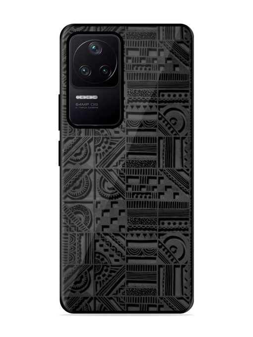 Seamless Pattern Glossy Metal Phone Cover for Poco F4 (5G) Zapvi